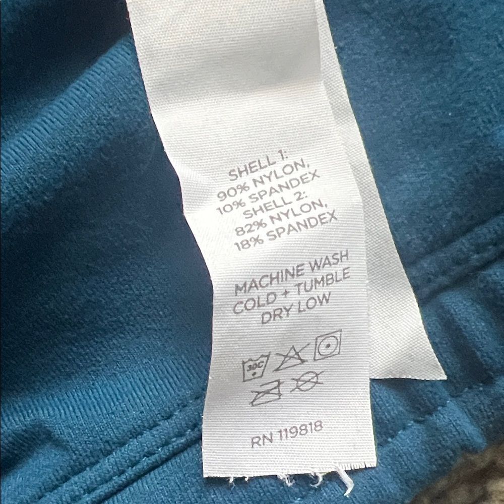 Like New! Oiselle Blue Teal Leggings with Mesh Panel Pockets in Size 4 - Picture 14 of 14